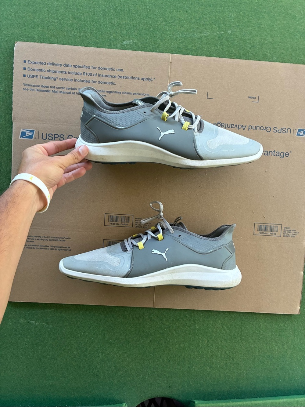 Puma Men's Ignite Fasten8 Pro Golf Shoes Grey Size 13 PWRFoam Spikeless